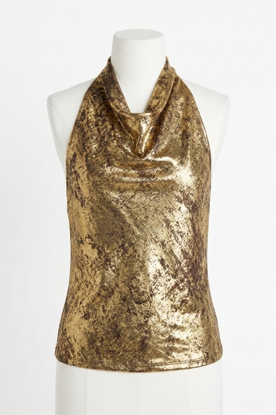 NEW VERONICA BEARD devonne halter top in brass